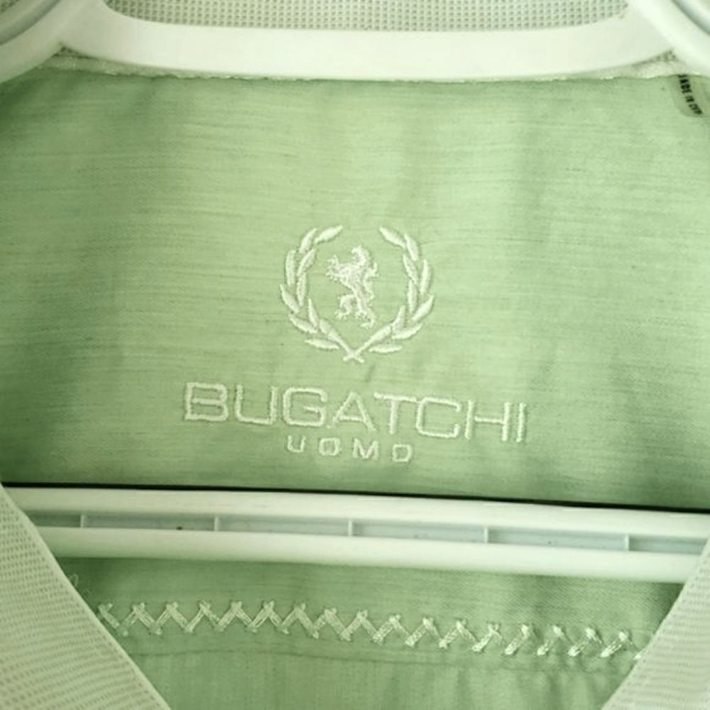 Bugatchi Uomo Mens Long Sleeve Shirt Shaped Fit, Flip Cuff Size 16.5/41 - Picture 2 of 8